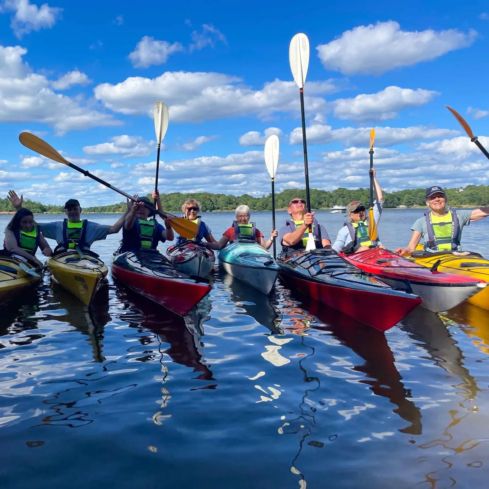 Group of people Kayaking in Karlskrona
