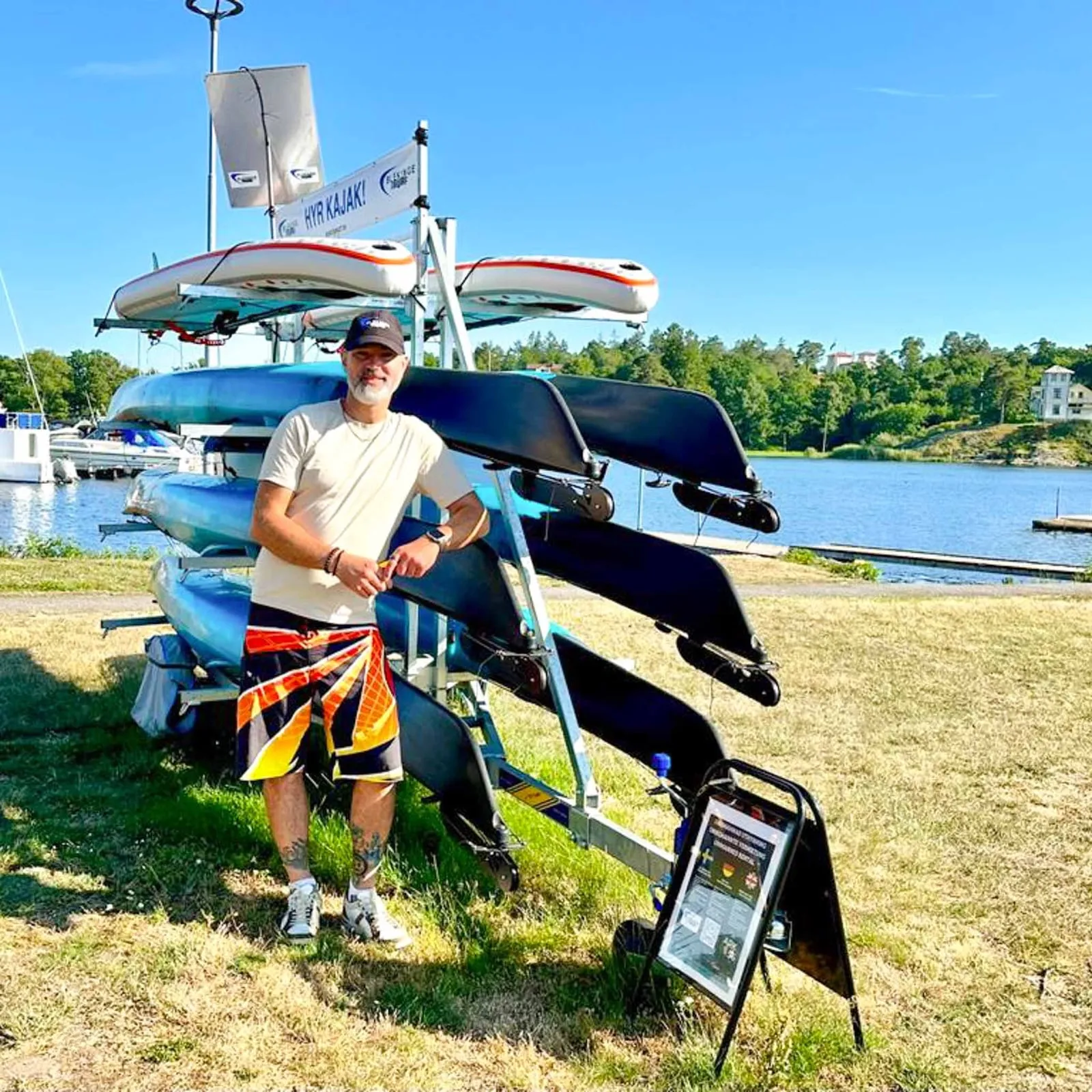Ola Thomasson at one of the self-service locations in Ronneby, Blekinge