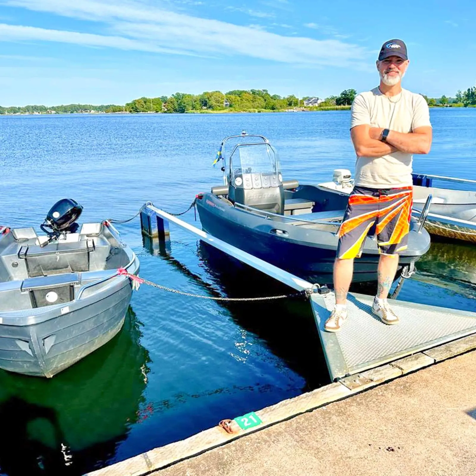 Ola Thomasson at the boat renttal locations in Ronneby, Blekinge