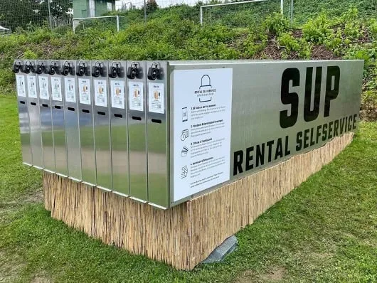 Side Cut Sports concept for unmanned SUP rentals