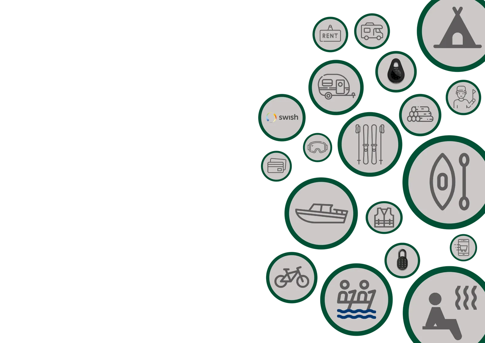 Examples of products that can be rented out with rentalbuddy's unmanned booking system
