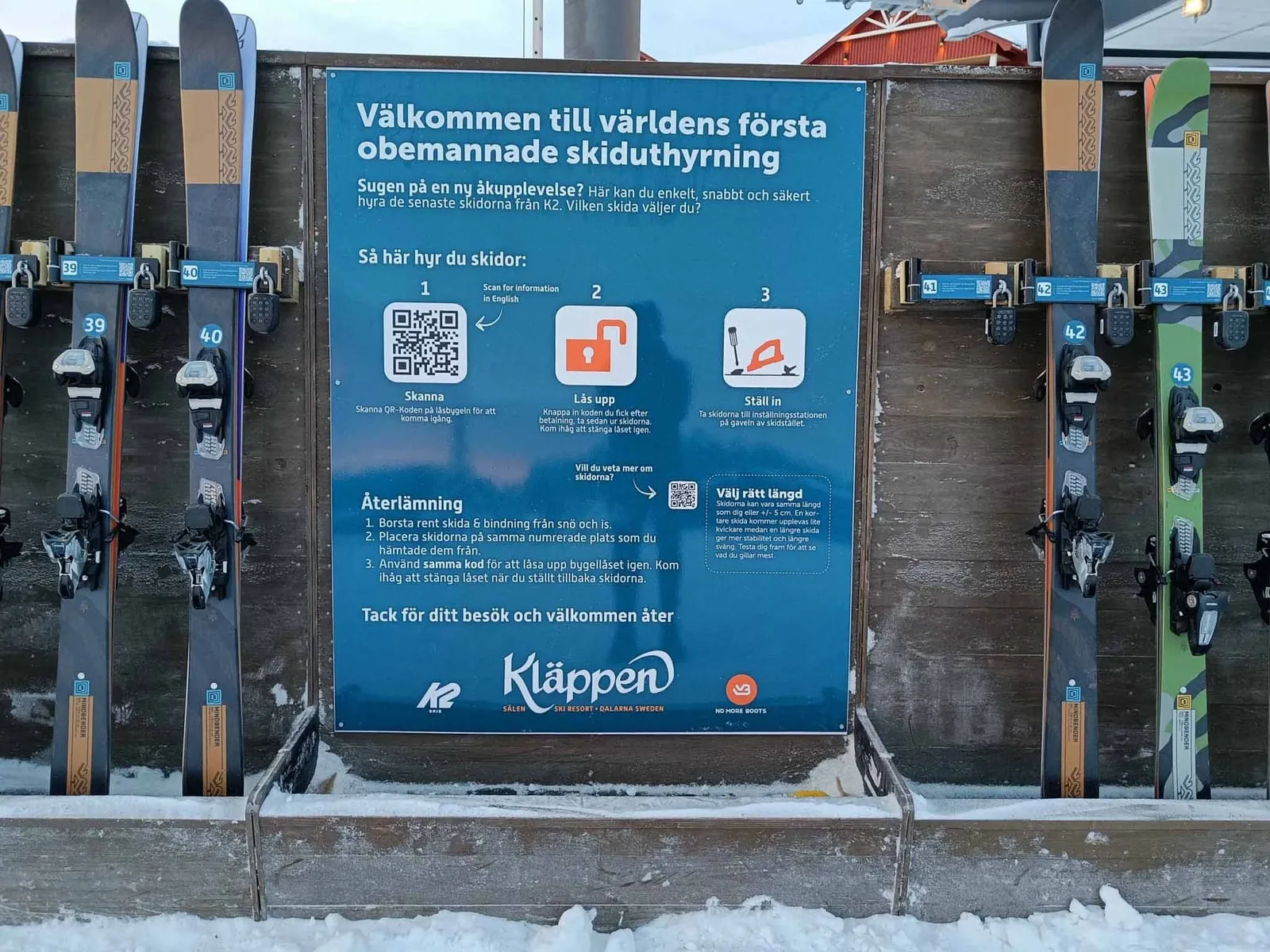 Välkommen till världens första obemannade skiduthyrning